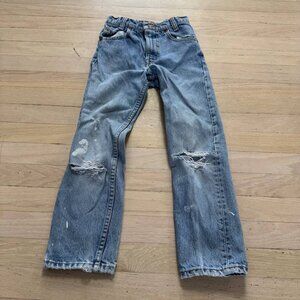 Levi's 617 Vintage Red Tab Zip Fly Bootcut Distressed Faded womens 20x22